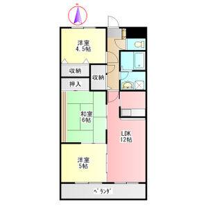 3LDK 間取り図