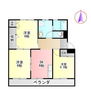 3DK 間取り図