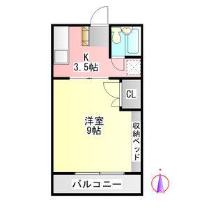1K 間取り図