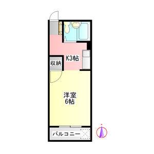1K 間取り図
