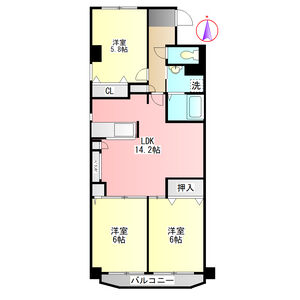 3LDK 間取り図
