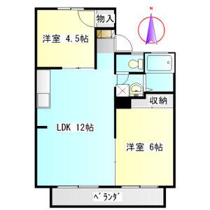 2LDK 間取り図