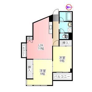 2LDK 間取り図