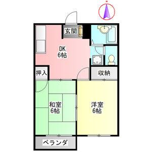 2DK 間取り図