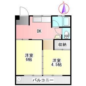 2DK 間取り図