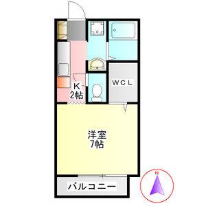 1K 間取り図