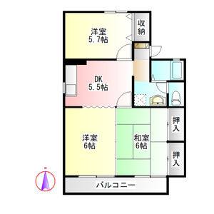 3DK 間取り図
