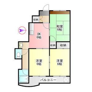 3DK 間取り図
