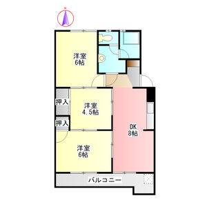 3DK 間取り図