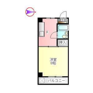 1K 間取り図