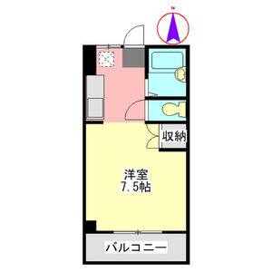1K 間取り図