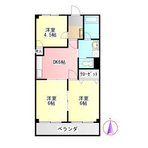 3DK 間取り図