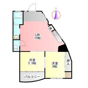 2LDK 間取り図