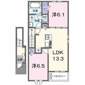 2LDK 間取り図