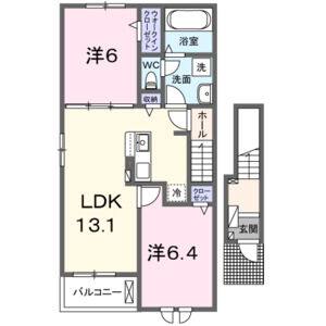 2LDK 間取り図