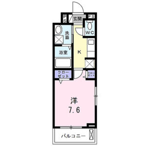 1K 間取り図