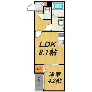 1LDK 間取り図