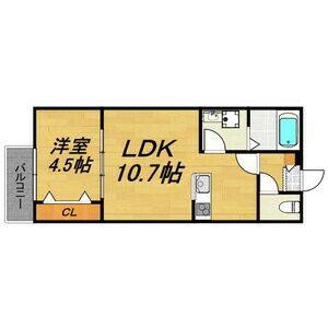 1LDK 間取り図