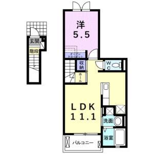 1LDK 間取り図