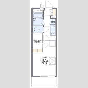 1K 間取り図