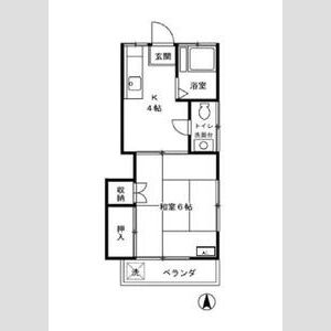 1K 間取り図