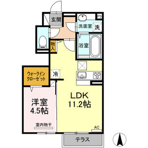 1LDK 間取り図