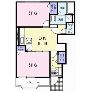 2DK 間取り図