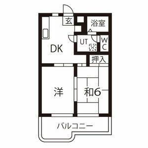 2DK 間取り図