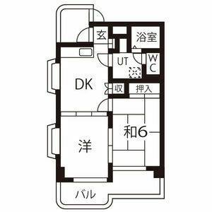 2DK 間取り図