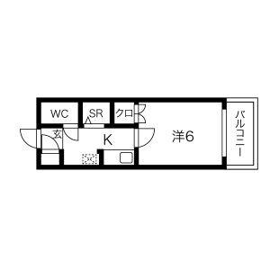 1K 間取り図