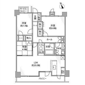 3LDK 間取り図