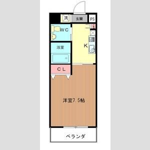 1K 間取り図