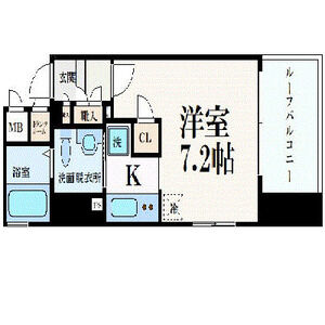 1K 間取り図