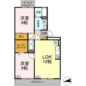 2LDK 間取り図
