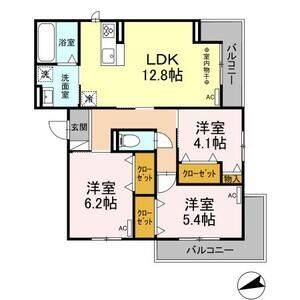 3LDK 間取り図