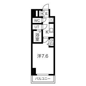 1K 間取り図