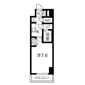 1K 間取り図