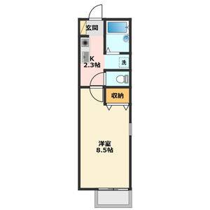 1K 間取り図