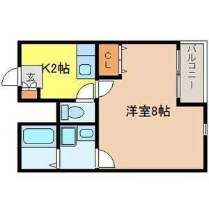 1K 間取り図