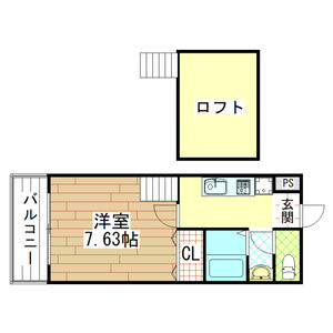 1K 間取り図