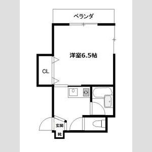 1K 間取り図