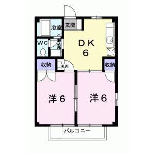 2DK 間取り図