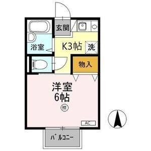 1K 間取り図