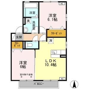 2LDK 間取り図