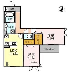 2LDK 間取り図