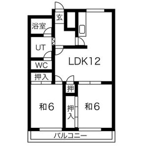 2LDK 間取り図