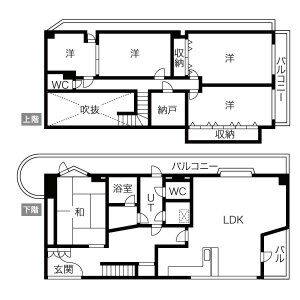 4LDK 間取り図