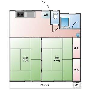 2DK 間取り図