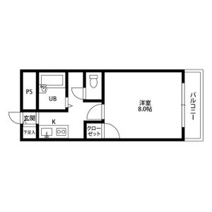 1K 間取り図