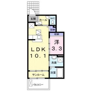 1LDK 間取り図